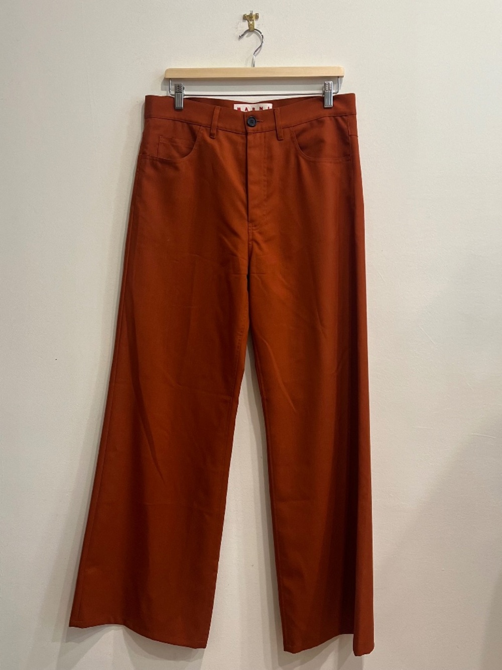 Marni Five Pocket Wide Leg Wool Trousers